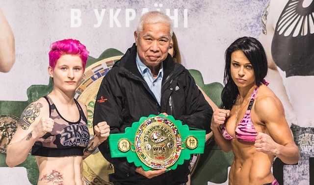 Красавица-украинка с нокдауном стала чемпионкой мира по тайскому боксу