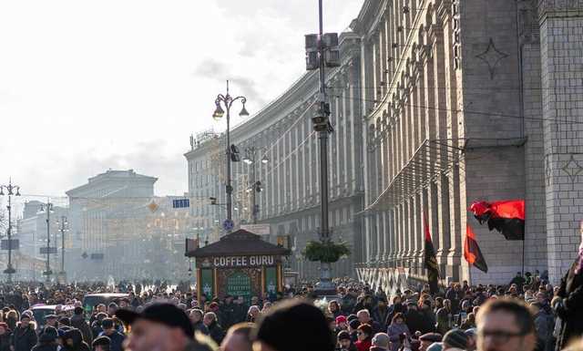 Как прошел Майдан против капитуляции в Киеве: фоторепортаж