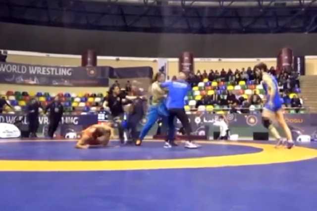 Поединок украинского борца завершился массовой дракой