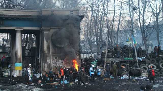 19 січня 2014 року на Грушевського почалися сутички проти «диктаторських законів»