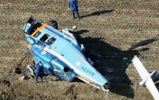 В Японии разбился полицейский вертолет