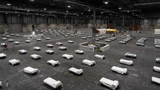 В Мадриде территорию выставочного центра превратили в самый большой в Европе госпиталь