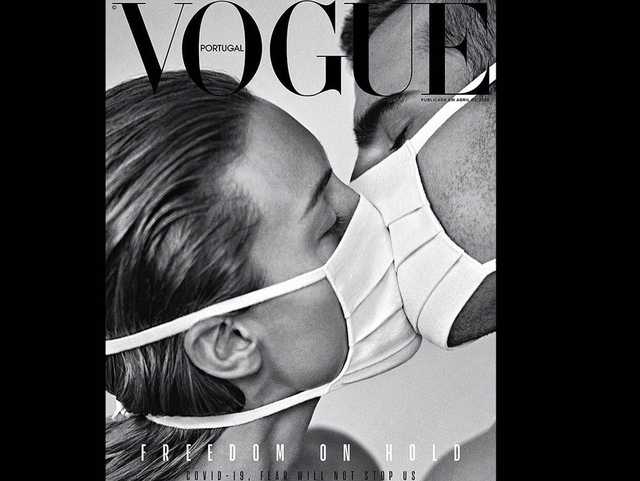 Португальский Vogue вышел в свет с кричащей обложкой о коронавирусной пандемии