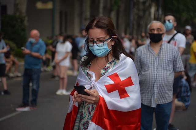 У Тбілісі пройшов мітинг до річниці розгону антикремлівських протестів