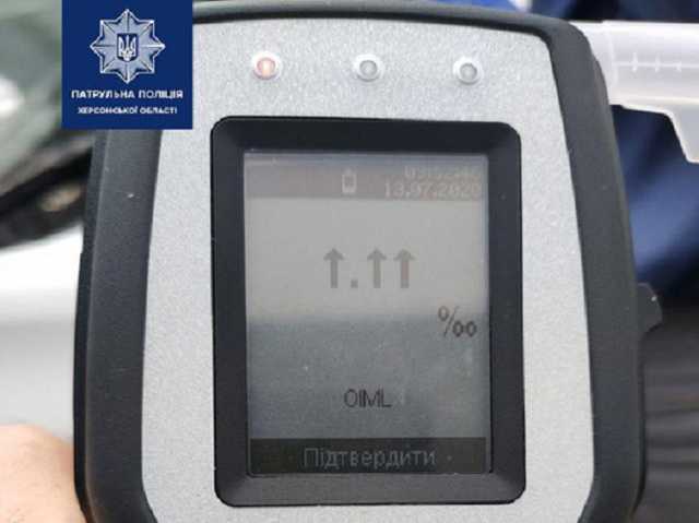 «Драгер» зашкалил: в Херсоне поймали рекордно пьяного водителя