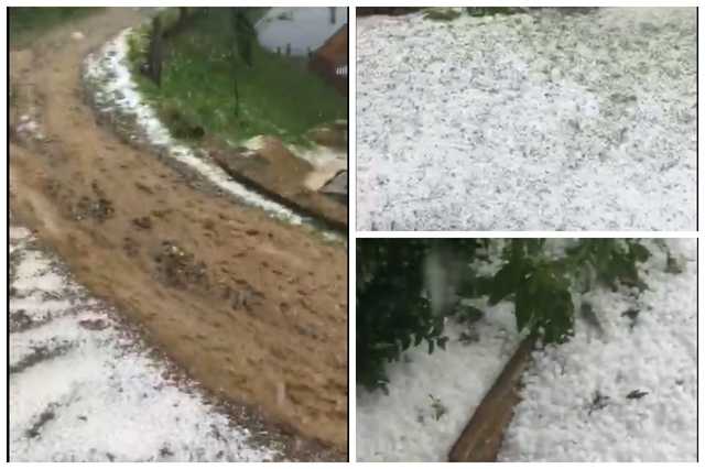 Івано-Франківську область накрило градом: вулиці перетворилися на річки