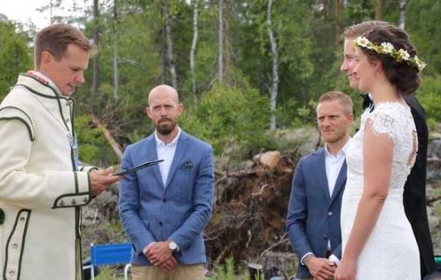 Швед та норвежка влаштували весілля на кордоні через карантин