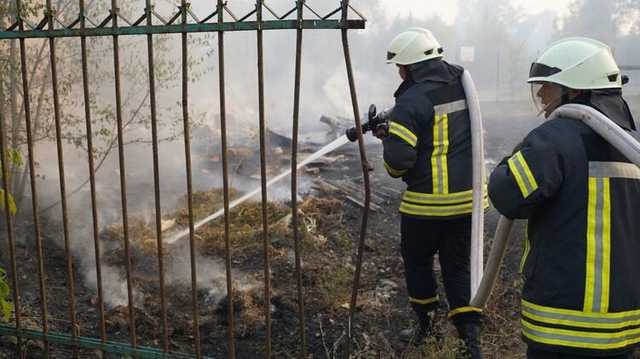В Донецкой области из-за загоревшегося сухостоя начался пожар, огонь повредил несколько домов