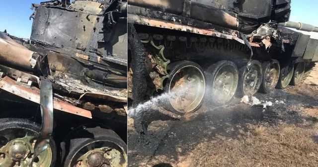 Российские военные на учениях подбили свой Т-90