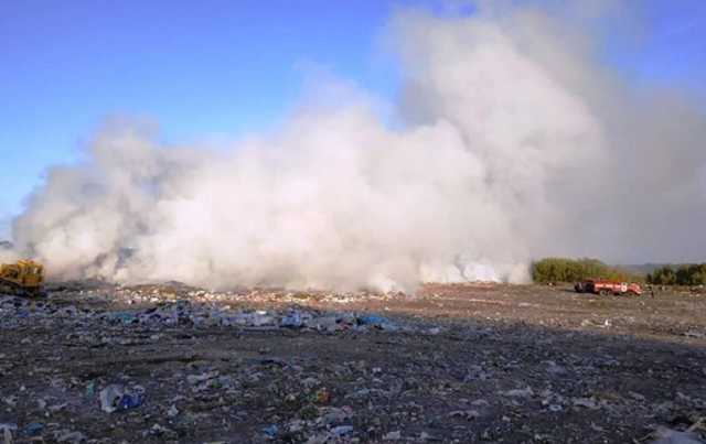 У Житомирській області спалахнула велика пожежа на звалищі