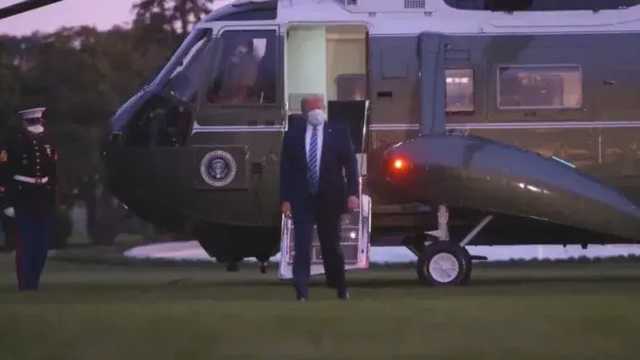 Трамп показал видео возвращения в Белый дом на вертолете