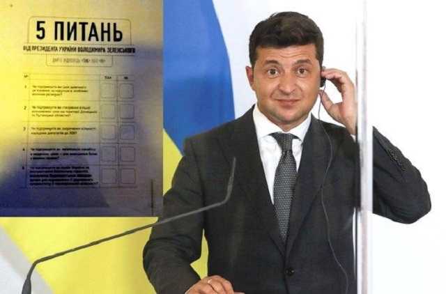 «Опрос» Зеленского похож на российские «референдумы» в Крыму и на Донбассе