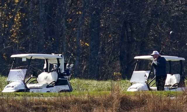 Трамп играл в гольф, когда Байдена объявили победителем выборов президента США