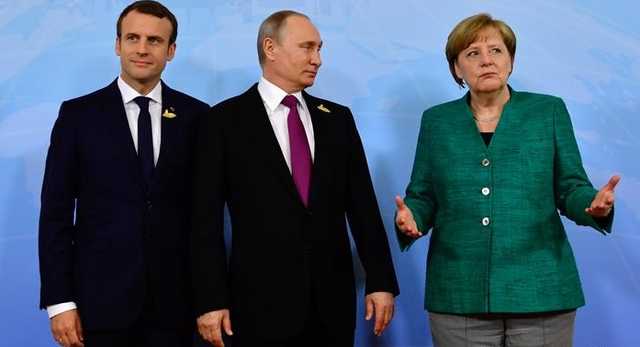 Макрон, Меркель и Путин обсудили ситуацию на Донбассе