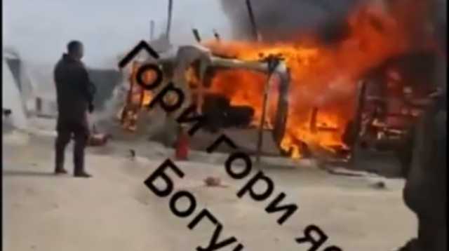 Поблизу кордону з Україною горить російський військовий табір