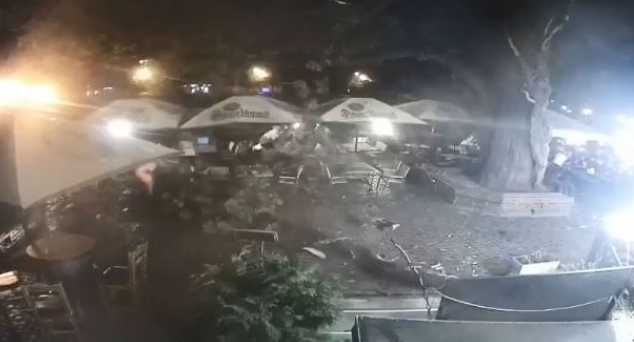 В Ужгороді дерево впало прямо на відвідувачів кафе