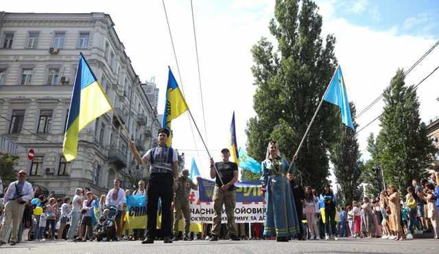 В Киеве состоялся марш защитников Украины