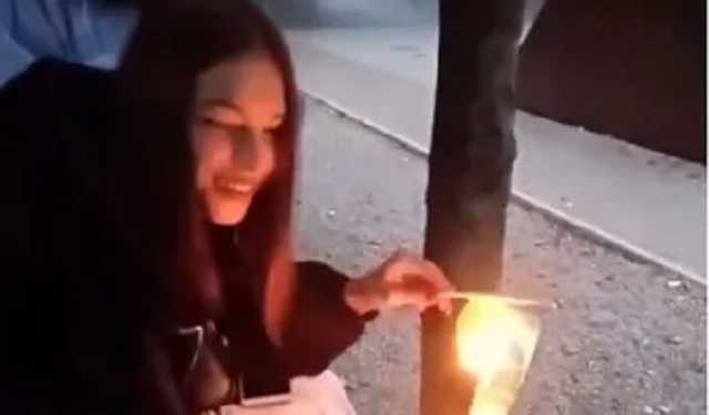 Модель из Каменского, которая публично сожгла флаг Украины, записала видео с извинениями