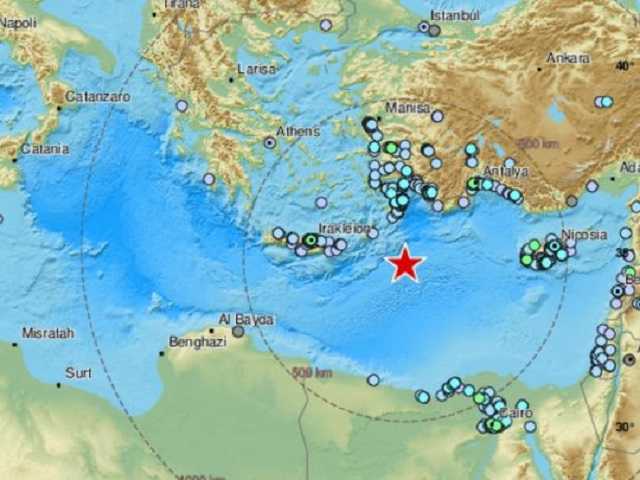 Мощное землетрясение в Средиземном море ощутили жители Греции, Израиля, Египта, Ливана, Турции