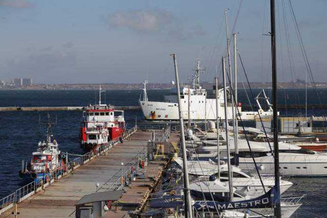 В Одессу прибыло исследовательское судно Belgica, которое Украине подарила Бельгия