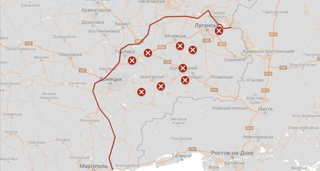 Супутникові знімки усіх військових баз збройних сил Росії на окупованому Донбасі