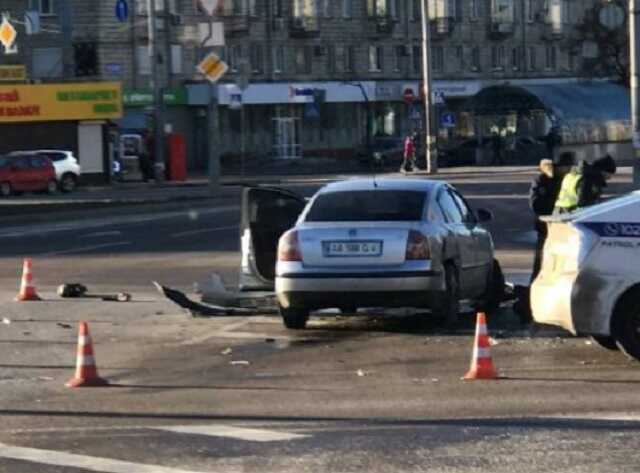 В Киеве авто Нацгвардии попало в аварию