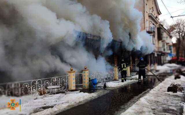 В Кривом Роге за час полностью сгорел местный ресторан