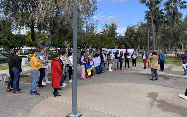 На Кипре устроили акцию в поддержку Украины