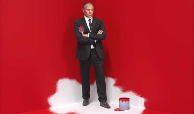 The Economist зобразив на обкладинці Путіна, який має намір залити Україну червоним