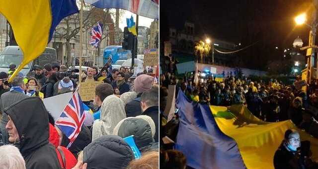 Акции в поддержку Украины и против агрессии России проводят по всему миру