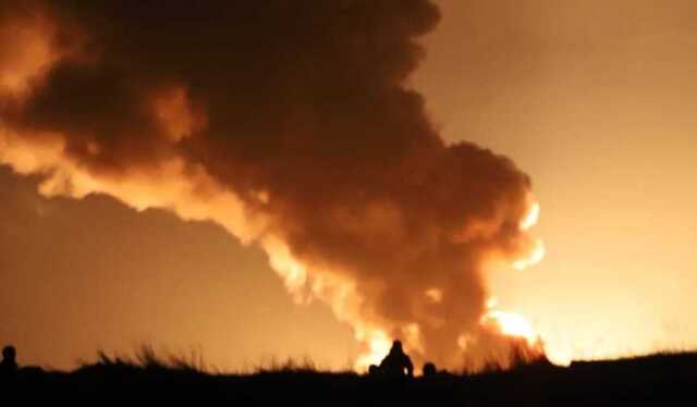 Обнародовали видео с момента взрыва нефтебазы в Василькове