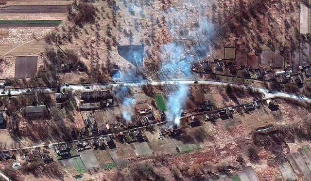 На Киев движется 60-километровая колонна российской военной техники