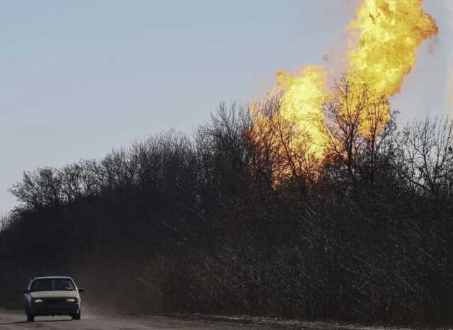 Возле Светлодарска оккупанты перебили газопровод