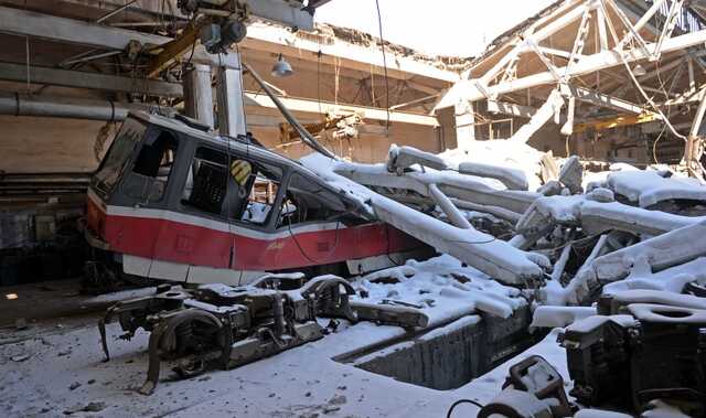 Разрушенный Харьков. Кадры разгромленного оккупантами трамвайного депо