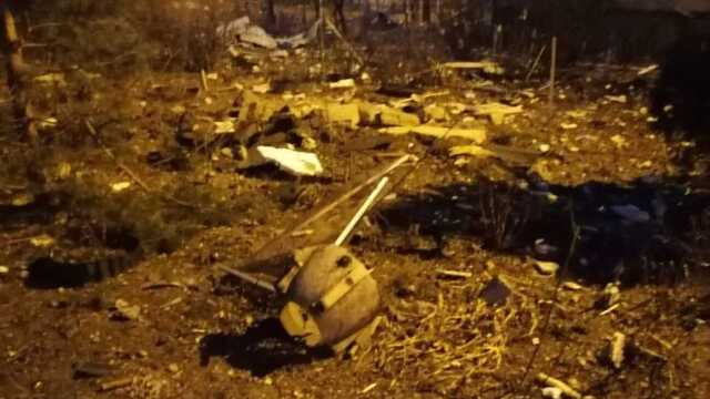 В Киеве из-за падения остатков ракеты загорелась многоэтажка: есть жертва и пострадавшие