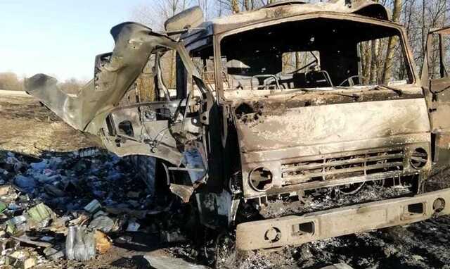 На Чернігівщині знищили російську колону з боєприпасами та провіантом
