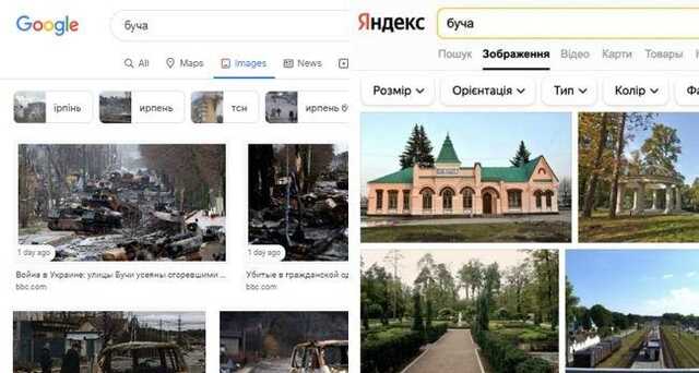 Яндекс скрывает в новостях преступления россиян в Буче и Мариуполе: появились доказательства