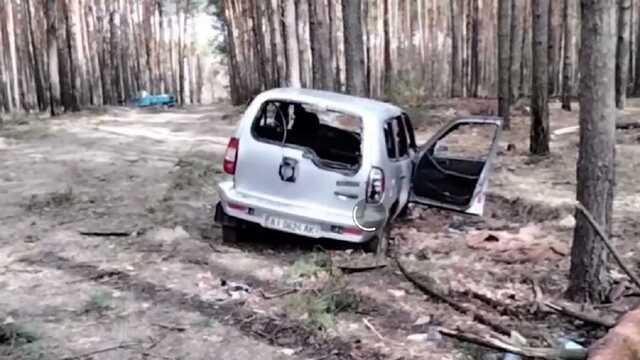 В лесу возле Ирпеня обнаружили автомобиль с расстрелянной семьей