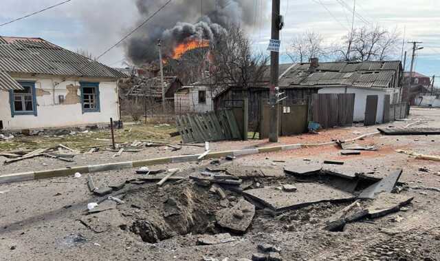 Кадры из уничтоженного врагом, но освобожденного Макарова в Киевской области