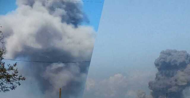 Возле Херсона раздался мощный взрыв: над городом поднялся огромный столб дыма