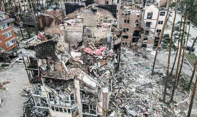 В сети показали разрушенные дома Ирпеня с высоты птичьего полета