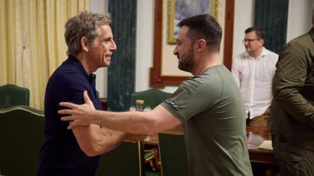 "Вы мой герой": Бен Стиллер встретился с Зеленским в ходе поездки в Киев