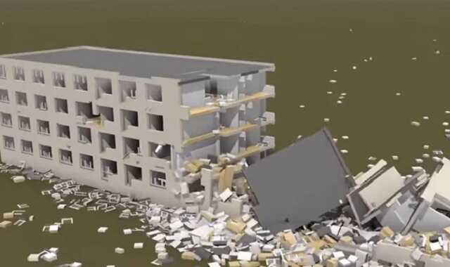 В сети смоделировали удары ракеты по многоэтажке, объяснив, почему нельзя игнорировать сирены