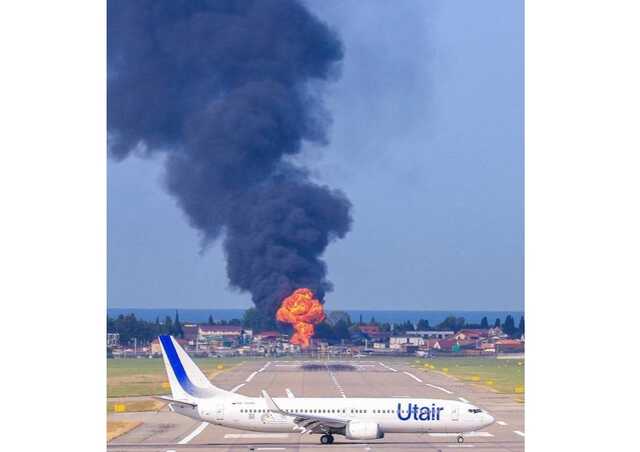 У Сочі масштабна пожежа: спалахнули гаражі біля аеропорту