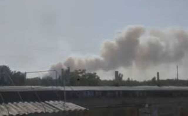 З’явилося відео пожежі біля Запорізької АЕС