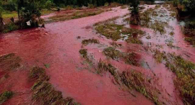 У Кривому Розі вода в Інгульці стала червоною