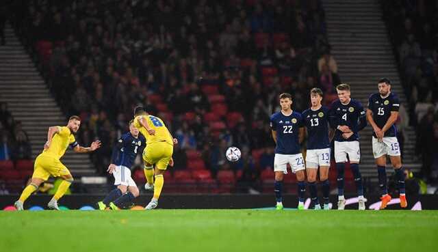 Збірна України розгромно програла Шотландії та втратила лідерство у групі Ліги націй