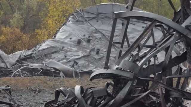 Появилось видео разбомбленной нефтебазы в Кривом Роге