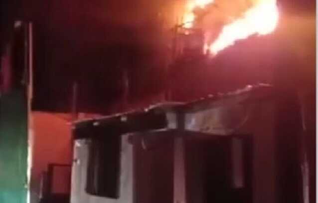 Появилось видео пожара в херсонском СИЗО