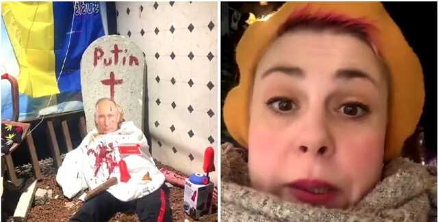 У центрі Гамбурга з’явилася інсталяція з трупом Путіна. У росіян істерика